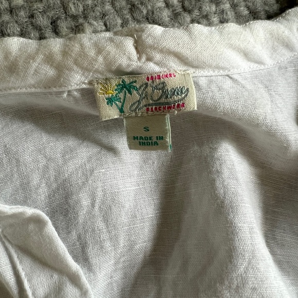 J.Crew White Linen Tunic Beach Cover-Up Dress Small - Picture 2 of 2